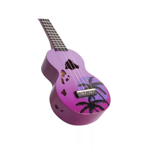 MAHALO Hawaii Szoprán Ukulele, Purple Burst tokkal