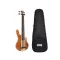 MAHALO E-Ukulele Bass Pro Modell, Shadow PU, Átlátszó Barna tokkal