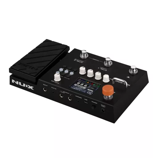 NUX Multi-effektpedál elektromos gitárhoz és basszusgitárhoz, 2,8" LCD színes kijelző