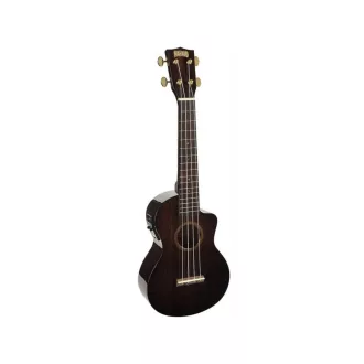  MAHALO Hano Concert Ukulele, Cutaway TA-val, Átlátszó Fekete tokkal