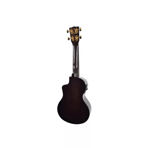 MAHALO Hano Concert Ukulele, Cutaway TA-val, Átlátszó Fekete tokkal