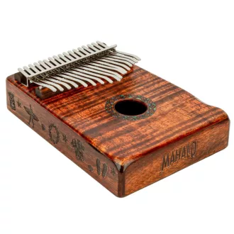   MAHALO Kalimba Flamed Koa C hangolásban, deluxe hordtáskával és hangolókalapáccsal