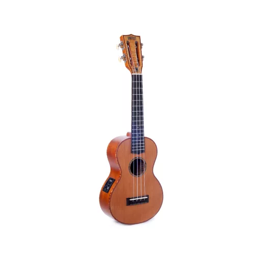 MAHALO Konzert Ukulele, Masters sorozat, teljesen tömörfa elektromos akusztikus, tokkal