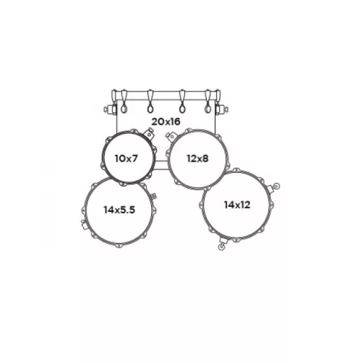MAPEX AR628SFERA MARS Éjfekete Kék Akusztikus Dobtest Szett
