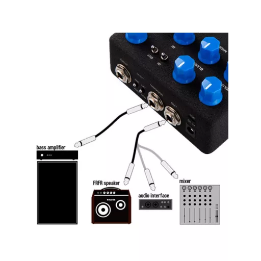 NUX NBP-5 MELVIN LEE DAVIS Basszusgitár előerősítő + DI Basszusgitár effekt pedál