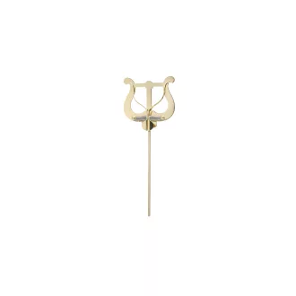   RIEDL Kottartó tenor kürthöz, tubához és trombitához, 4,5 mm vastag szár, 16 cm hosszú, lakkozott sárgaréz, nagy líra