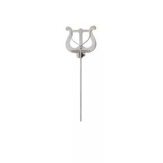   RIEDL Nótatartó tenor kürthöz, tubához és trombitához, szár 4,5 mm vastag, 25 cm hosszú, nikkel bevonatú, nagy Lant