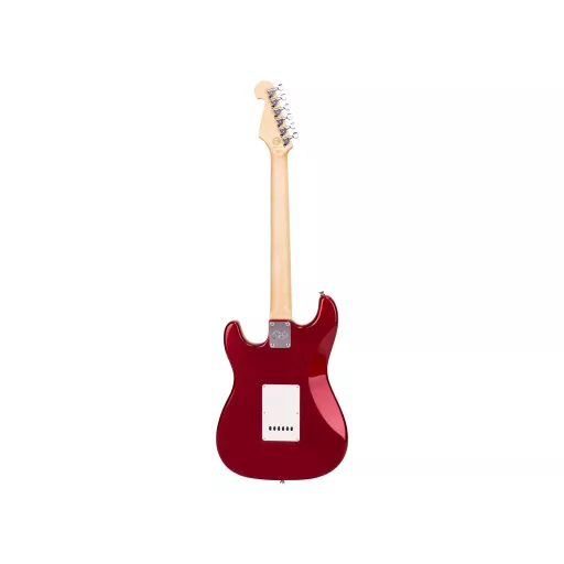 SX elektromos gitár szett, Candy Apple Red inkl. GA1065 10W erősítő, heveder, hangoló, tok, pengetők és kábel