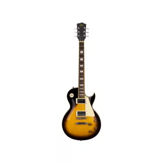   SX LP elektromos gitár szett Gigbag, hangoló, kábel, vállpánt és pengetők, szín: Vintage Sunburst