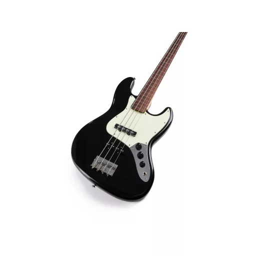 SX E-Bass szett, Fretless, 2xSC Pick-up, Fekete