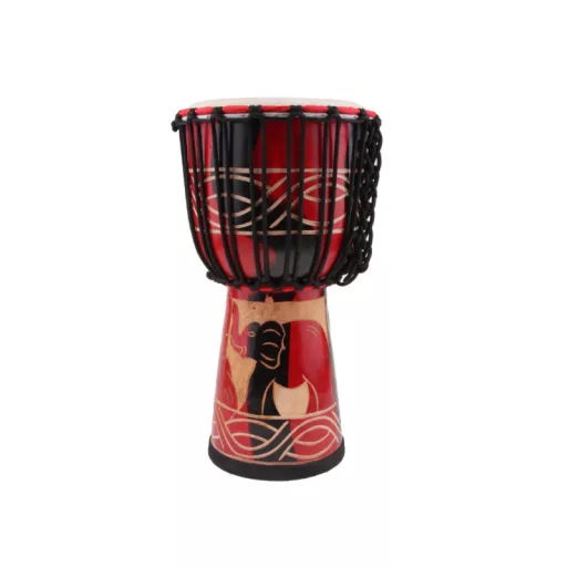 TERRIS TD5-10 Piros Fekete 10" Djembe